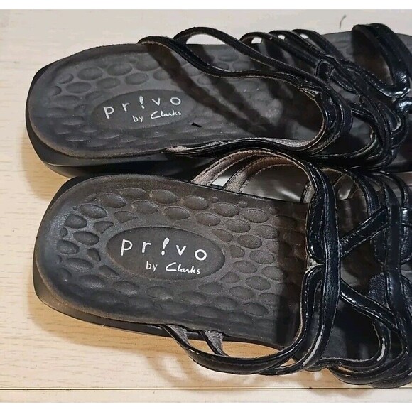 Privo by Clarks Slip‎ On Slides Sandals Shoes Women Sz 7M Cushioned Footbed P10 - Picture 7 of 8